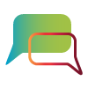 image of two speech bubbles overlapping