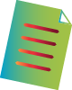 Small icon of a piece of paper with lines on it representing text